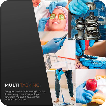 eatasty Disposable Gloves, Pack of 1000, Blue Nitrile Gloves, Powder-Free, Latex-Free, Strong with Textured Grip, Multipurpose for Food Handling, Cleaning, Automotive & DIY
