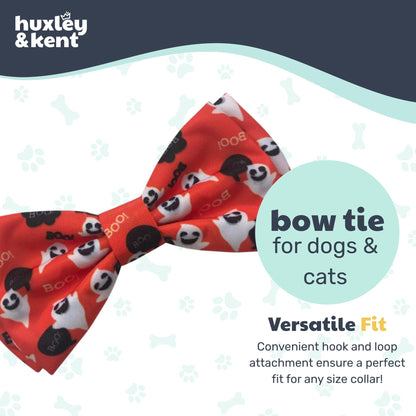 Huxley & Kent Pet Bow Tie for Dogs & Cats - Halloween Adjustable Hook & Loop Collar Accessory - Cute & Comfortable for Holidays & Celebrations - Ghostbusters, Extra-Large