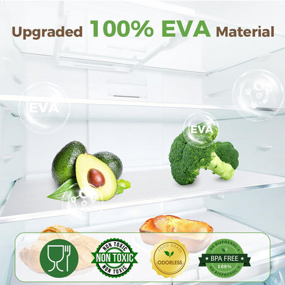 ALIUNI 100% EVA Shelf Liner for Kitchen Cabinet, 12" x 240" Drawer Liners Non Adhesive Non Slip Waterproof Plastic Paper, Dresser Pantry Bathroom Refrigerator Protector, Clear