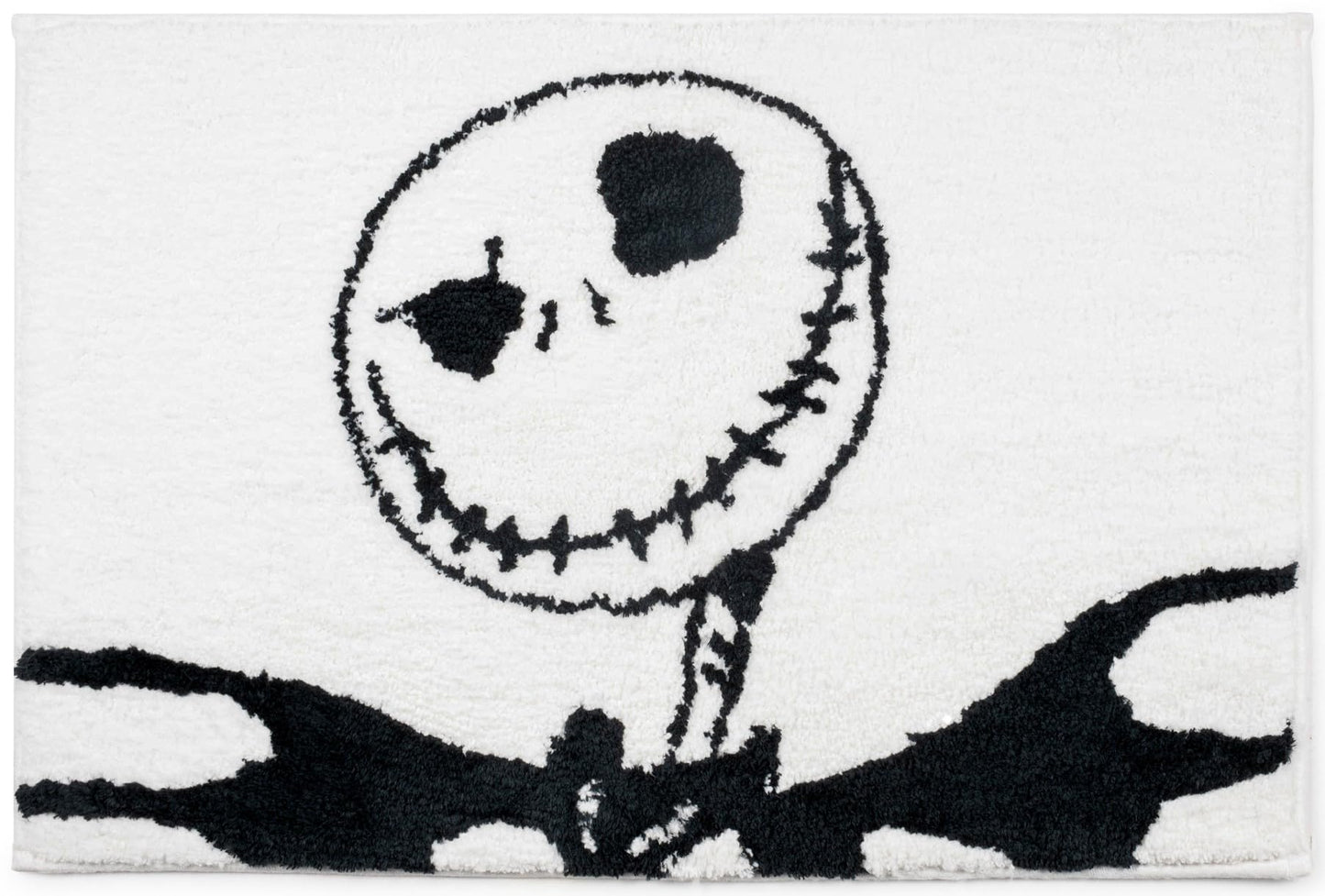 Jay Franco Disney Nightmare Before Christmas Kids Bath Rug - Jack Skellington Soft, Non-Slip, Machine Washable, White Bathroom Mat 20 x 30