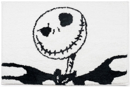 Jay Franco Disney Nightmare Before Christmas Kids Bath Rug - Jack Skellington Soft, Non-Slip, Machine Washable, White Bathroom Mat 20 x 30
