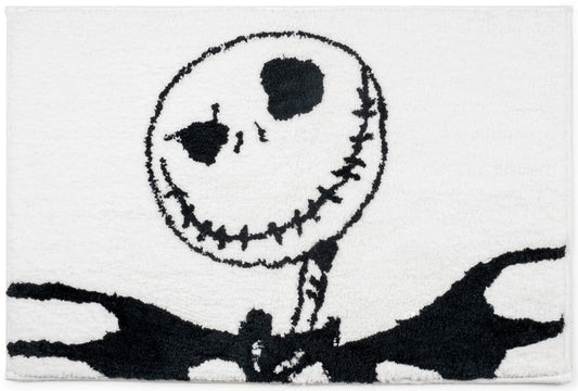 Jay Franco Disney Nightmare Before Christmas Kids Bath Rug - Jack Skellington Soft, Non-Slip, Machine Washable, White Bathroom Mat 20 x 30