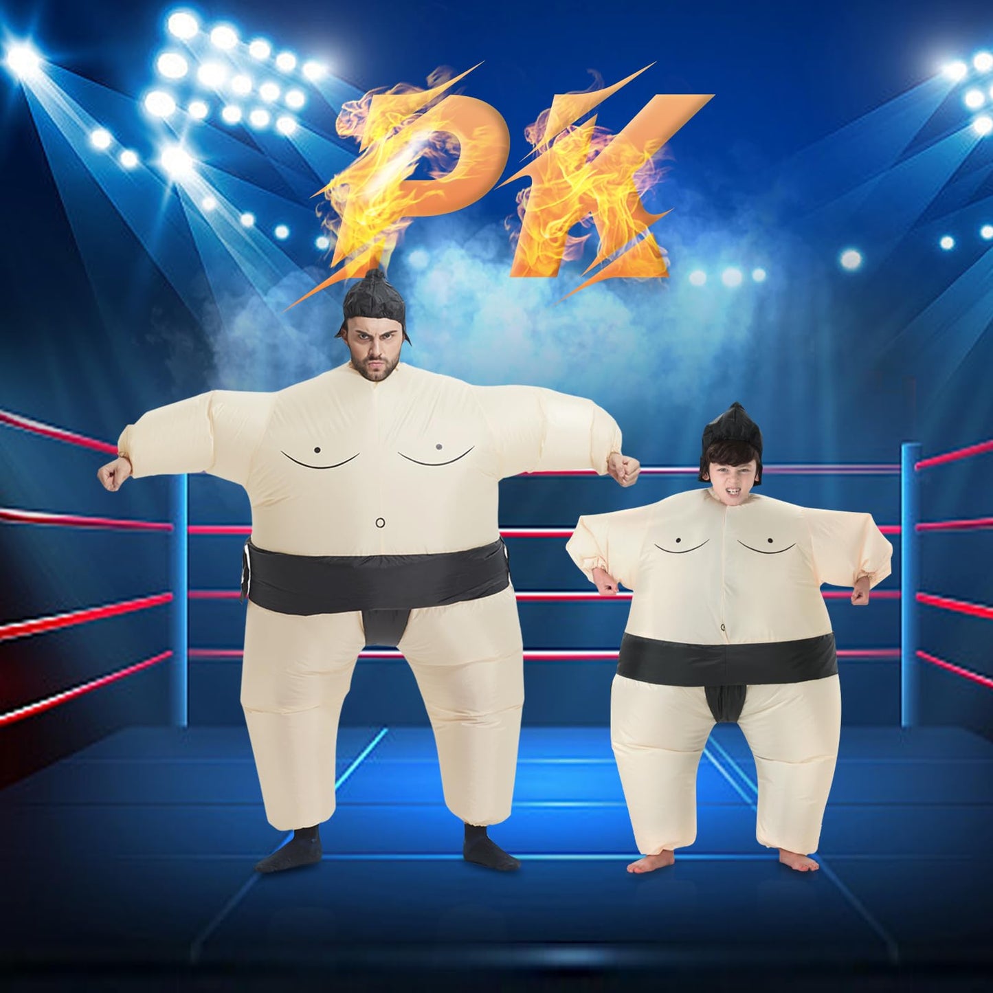 TOLOCO Inflatable Costume for Adults Sumo Wrestler Inflatable Costume, Sumo Costume, Inflatable Halloween Costumes, Blow up Costume Adults Inflatable Costumes