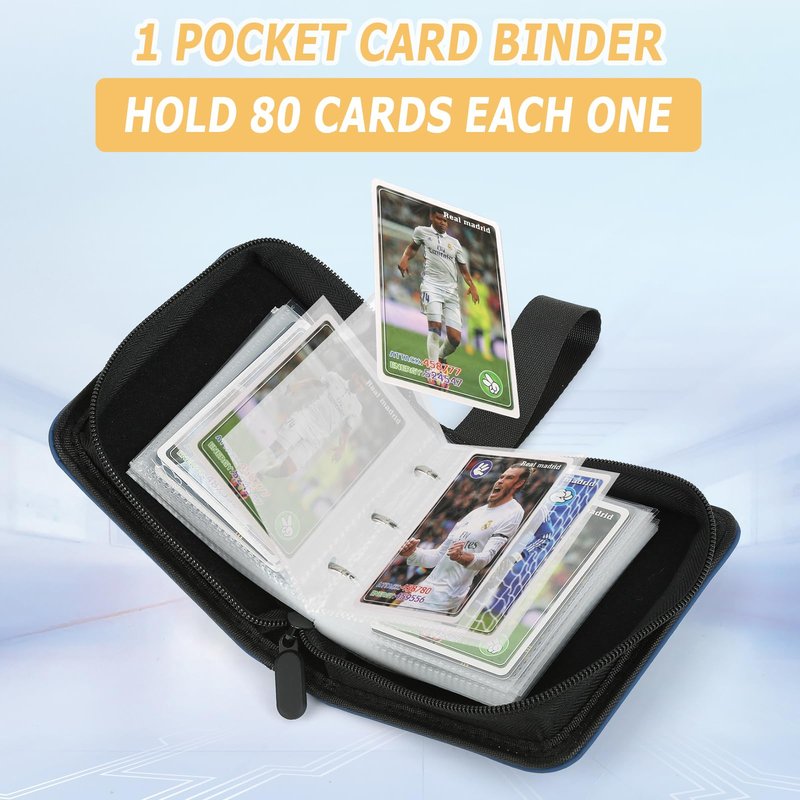 Foalgo Trading Card Binder, Card Collection Binder Album Folder with 80 Side Loading Pockets, 1 Pocket Trading Card Album Folder for TGC,MTG, Baseball Cards, Yugioh
