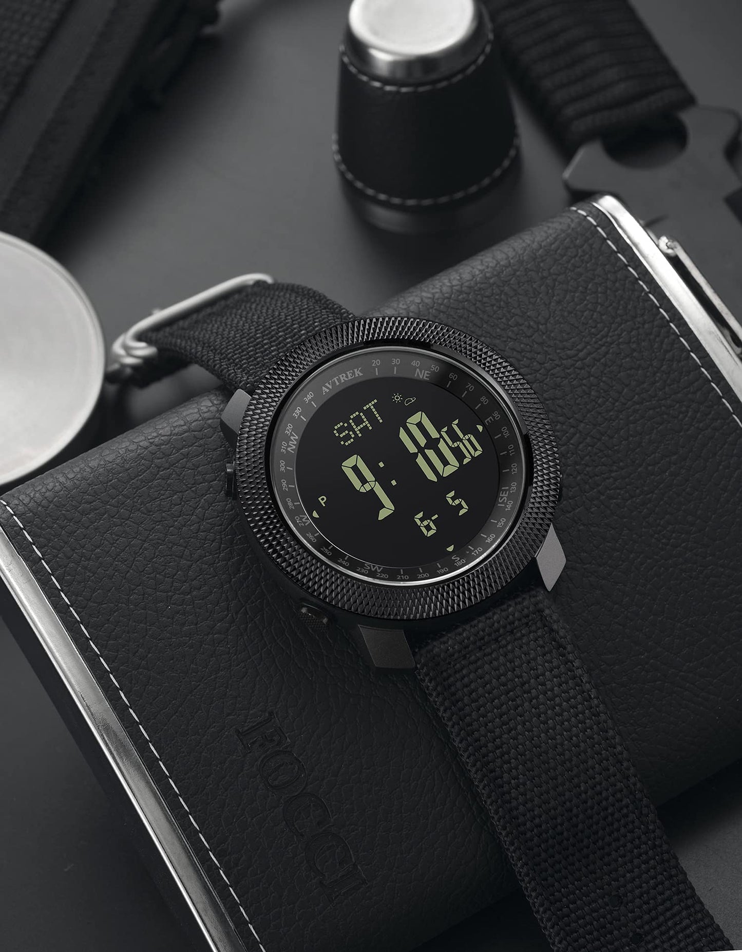 AVTREK Mens Outdoor Sport Tactical Survival Watches Hiking Digital Wrist Watch Swimming Military Army Altimeter Barometer Compass Watches