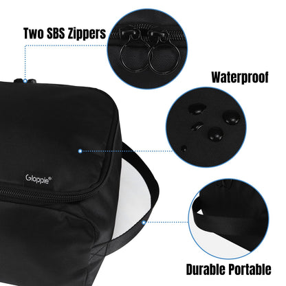 Gloppie Shoe Bags for Travel Shoe Pouch Portable Large Shoes Storage Bag for Men Women Shoe Organizer Black Shoe Packing Cubes for Travel Gym Sport Must Have for Business Trip Bolsa de Zapatos