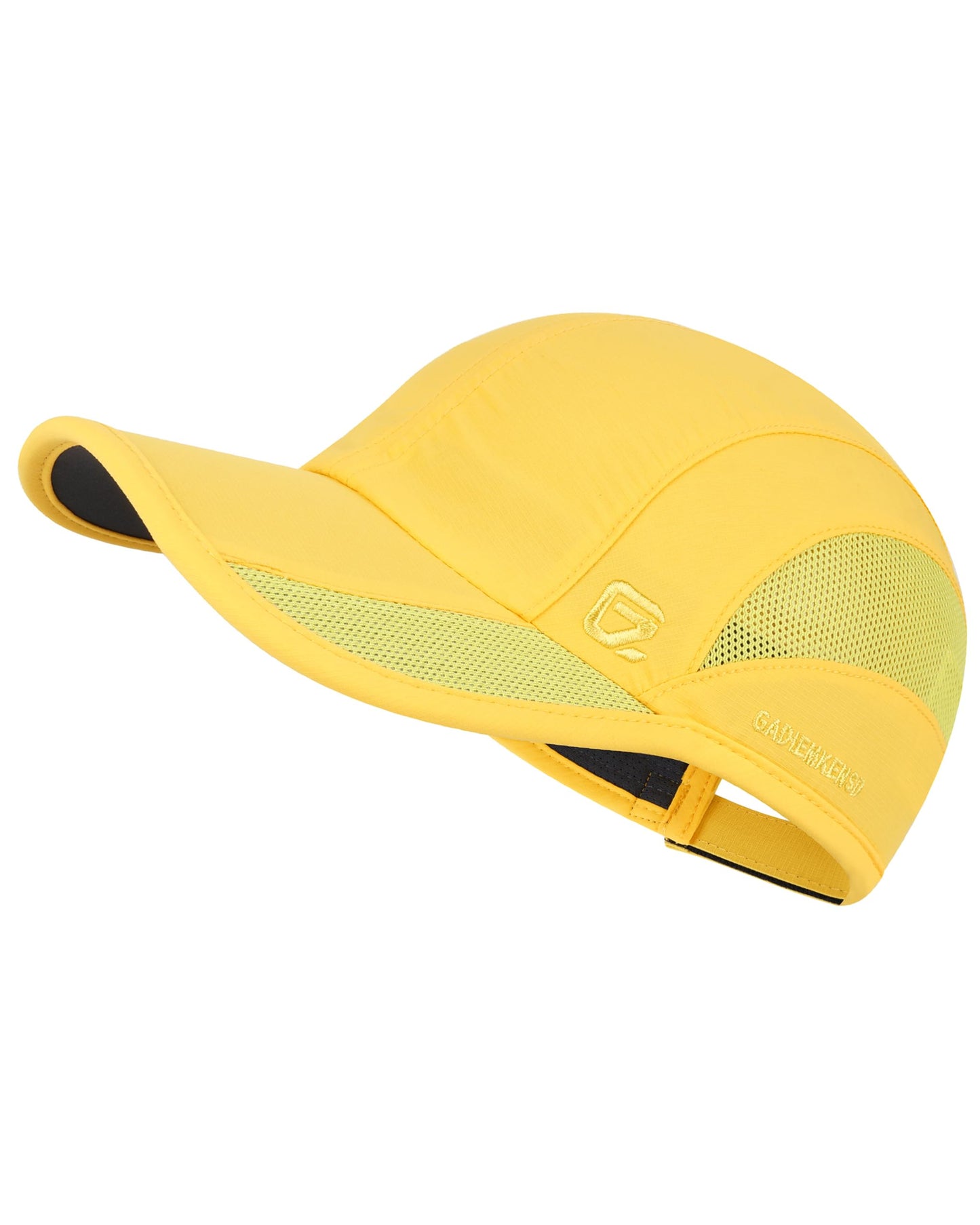 GADIEMKENSD Cooling Running Hat Quick Dry Summer Baseball Cap UPF50+ Sports Sun Caps Breathable Mesh Trucker Dad Hats Unstructured for Golf Tennis Hiking Gym Travel Camping Yellow S/M 6 7/8-7 1/4