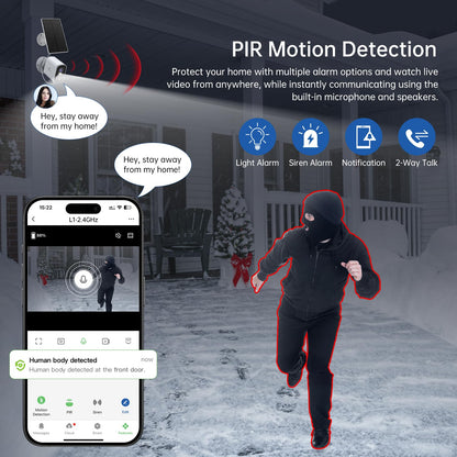 Security Cameras Wireless Outdoor 2K: Battery Powered WiFi Camera with AI Motion Detection for Home - Color Night Vision Spotlight Siren Alarm 2-Way Talk IP65 Waterproof Cloud TF Storage 2-Pack