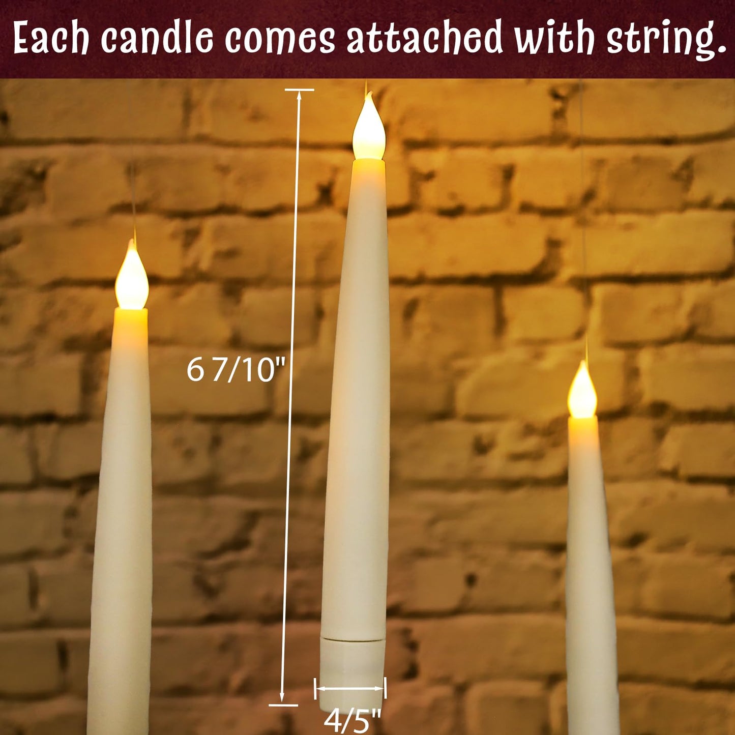 ORIENTAL CHERRY Halloween Decorations - Floating LED Candles with Remote Control -12Pcs Magic Witch Wizard Christmas Decor for Indoor Home Room Classroom Bedroom Birthday Party (with Common Remote)