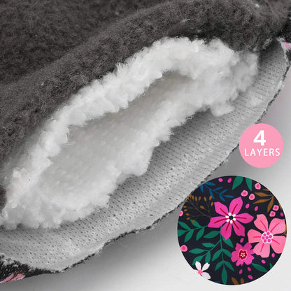 PHOGARY Reusable Sanitary Towels Pads (7 in 1, 25.4 cm 4 Layers), Bamboo Cloth Pads for Heavy Flow with Wet Bag, Large Sanitary Pads Set with Wings, Washable Overnight Cloth Panty Liners