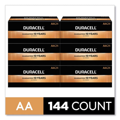 Duracell MN1500BKD Alkaline Battery with Duralock, Size Aa, Shape, (Pack of 144)