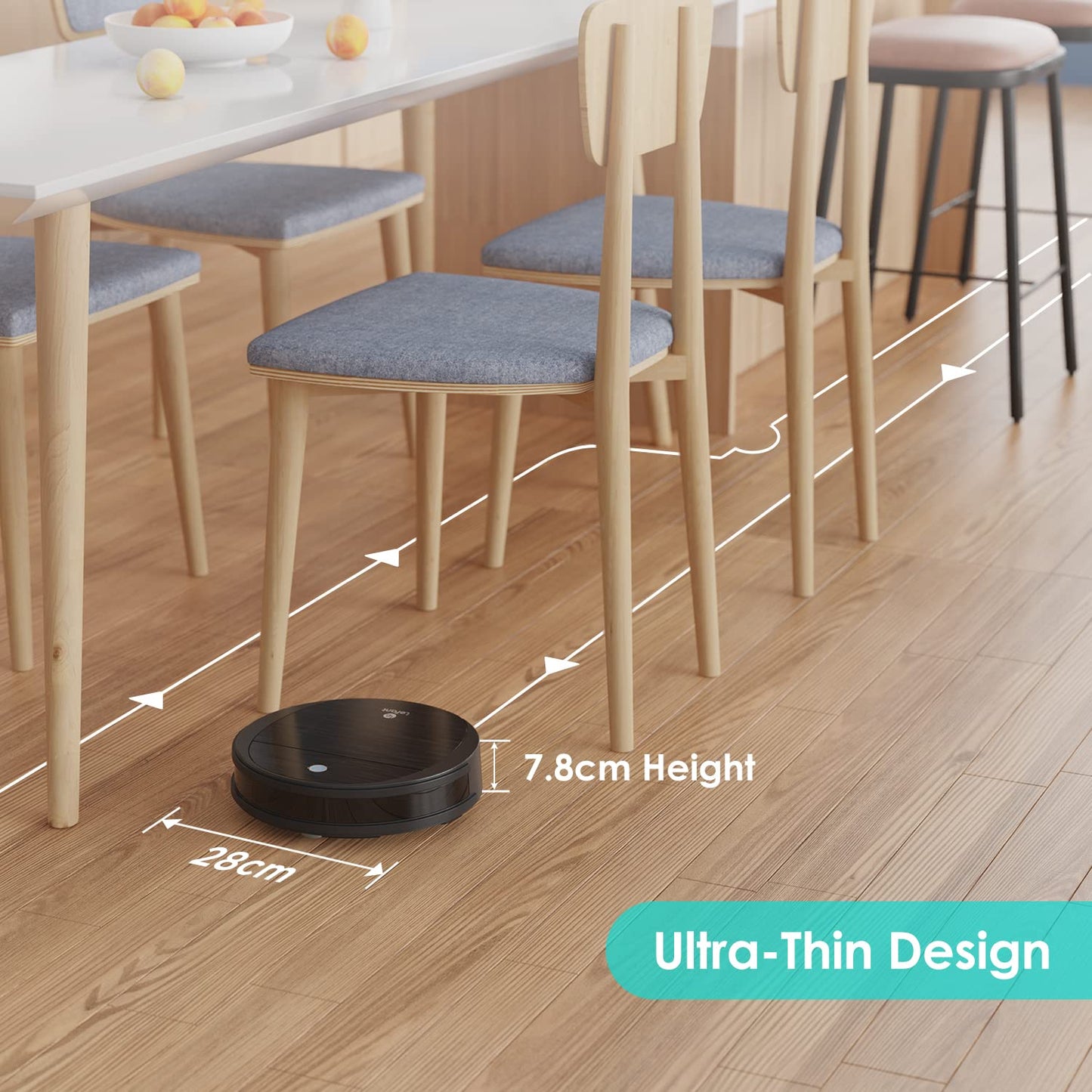 Lefant LiDAR Robot Vacuum and Mop, 450ml Visible Dustbin, Upgraded 190° PSD Obstacle Avoidance, Customized Cleaning, Multi-Floor Mapping, 150 Mins Runtime, WiFi/Alexa/APP, Pet Hair & Carpets, M330 Pro