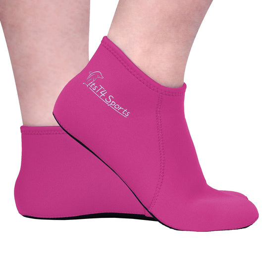 FitsT4 Sports Neoprene Water Socks 3mm Snorkel Fin Anti-Slip Sock Swim Men Women Dive Wetsuit Booties Perfect for Scuba Surfing Kayaking Beach Volleyball Soccer