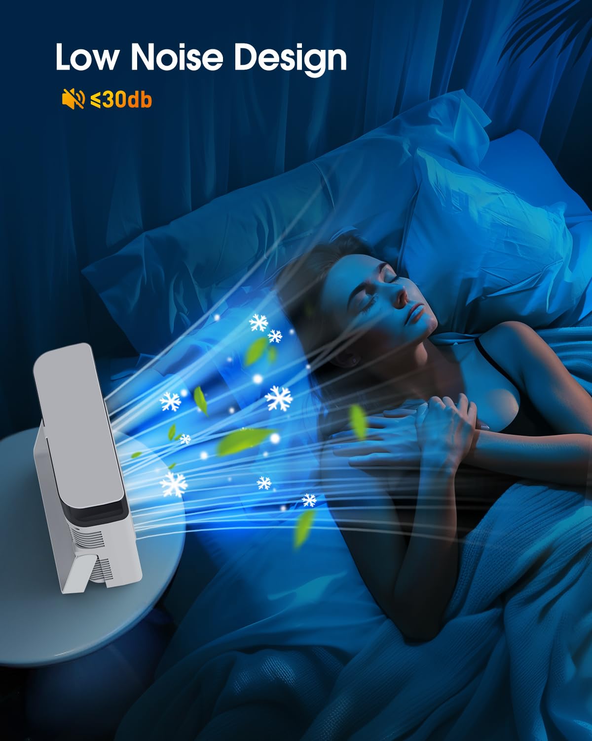 JINLICTE Portable Misting Fan, 8000mAh 8-Inch Rechargeable Water Cooling Mist Fan with 600mL Water Tank, Quiet USB Battery Powered, Perfect for Camping Home Outside Office Travel