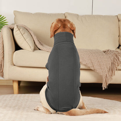 Hjyokuso Dog Jumper Fleece Vest Sweater, Warm & Lightweight Pullover Pajama Coat, Autumn Winter Cold Weather Puppy Clothes Jacket for Small Medium Large Dogs (Black 3XL)