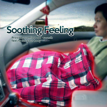 Zone Tech Car Travel Blanket –Premium Quality 12V Automotive Red Plaid Polar Fleece Material Comfortable Great for Winter, Home, Road Trip and Camping