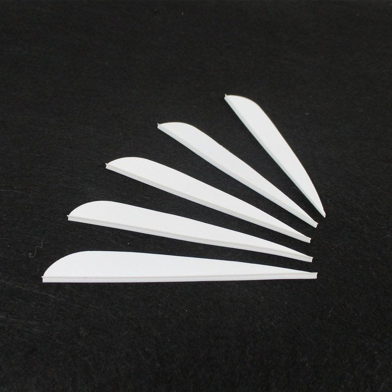 Letszhu 4-Inch Plastic Feather Fletching Vanes for DIY Archery Arrows | 50 Pack
