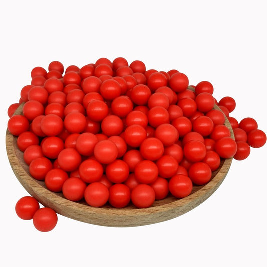 Lambid .43 Cal Nylon Balls Reusable Hard Solid Plastic 43 Caliber Projectile Ammo Compatible for T4E PPQ, G17 Gen 5 Target Practice and Home Defense (100 Counts, Red)