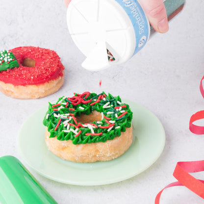 Sweets Indeed Valentines Sprinkles 6-Cell Jar | Heart Sprinkles, Red White Pink Jimmies & Sanding Sugar | Baking & Decorating | 6.45 ounces