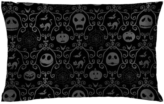 Jay Franco Satin Pillowcase - Standard Size 20x30 Inch Silky Soft Premium Pillow Cover, Black - Nightmare Before Christmas