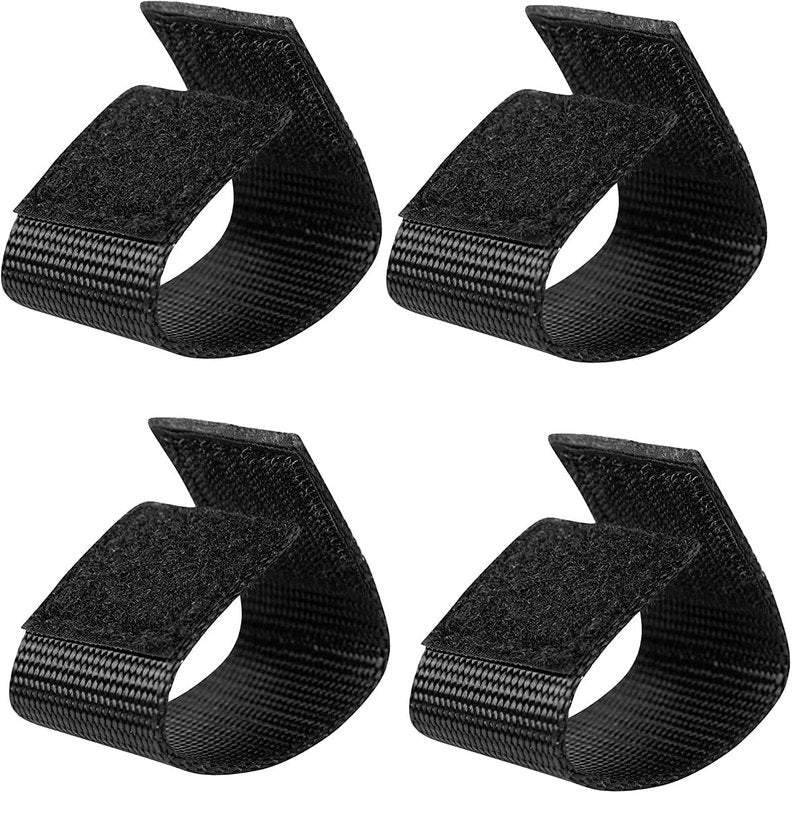TACNEX Duty Belt Keepers w/Hook and Loop Closure for 2"-2.25" Wide Tactical Belt Accessories Nylon Loops for Police Security Law Enforcement 4 PCS Black
