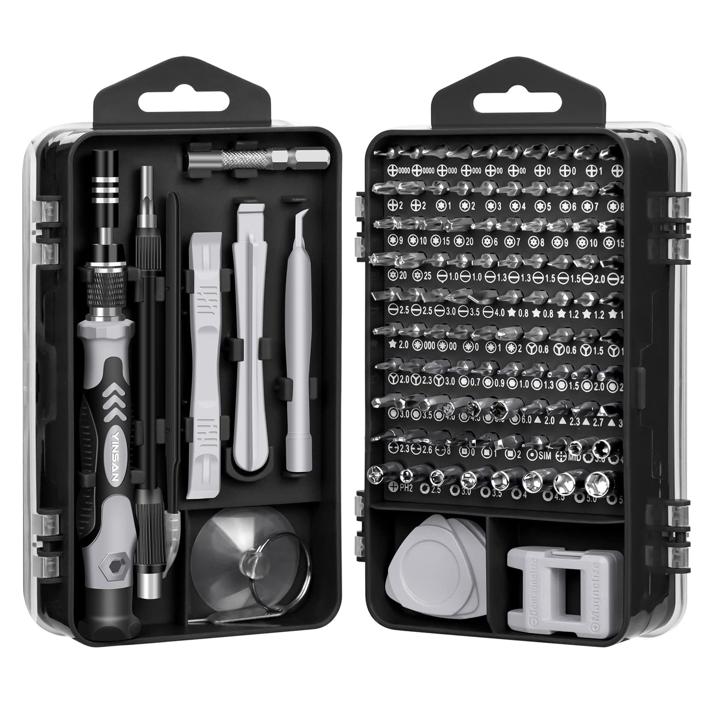 YINSAN 120-in-1 Magnetic Precision Screwdriver Set, Small Electronics Repair Tool Kit for iPhone, Laptop, PS5, Xbox, Nintendo Switch, MacBook, Tablets, Glasses & Doorbell