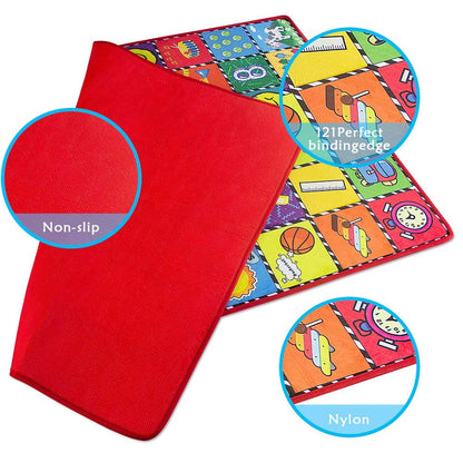 teytoy Baby Mats for Floor Alphabet Kids Rug Crawling Mat Play Rugs for Children Super Soft Non-Slip Colourful Foldable Playmats for Toddlers, 112 * 151cm Extra Thick (0.6cm)