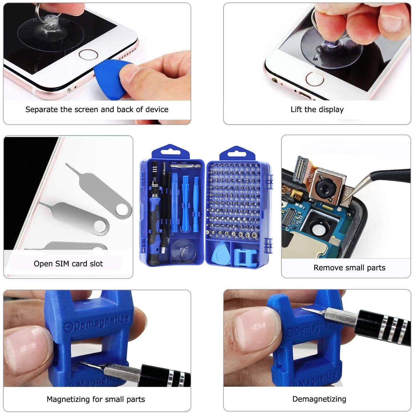 YINSAN Precision Screwdrivers Set, Mini Magnetic Electronics Repair Tool Kit for iPhone iPad Laptop PC Computer MacBook Tablet Phone Watch Glasses Gaming Console Controller Ring Doorbell Drone Camera
