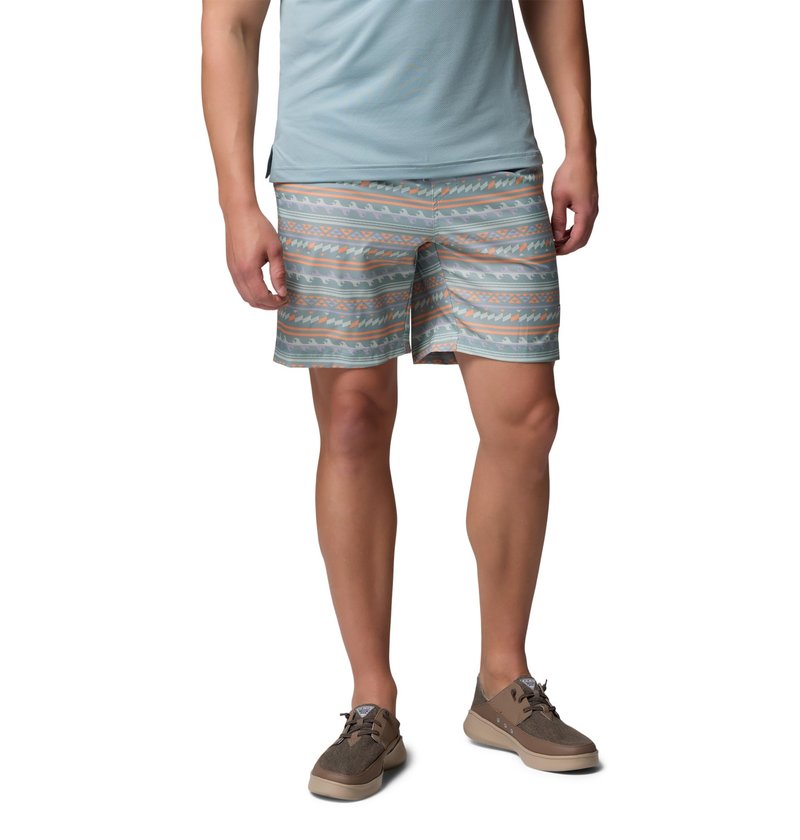Columbia Mens PFG Rambler Printed Water Short, Crushed Blue Waved, X-Large x 6