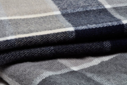 Arus Acrylic Highlands Collection Queen Size Tartan Plaid Design Throw Blanket Blue, 60x80 inches