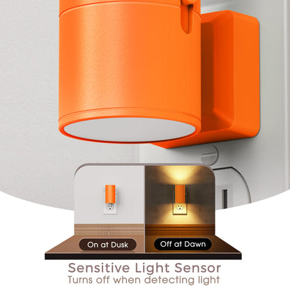 Briignite Night Lights Plug into Wall, Modern LED Night Light Plug in, Dusk to Dawn Sensor, Soft White 3000K, 0-100LM Adjustable Brightness, Dimmable NightLight for Hallway, Bedroom, Stairway, 2 Pack