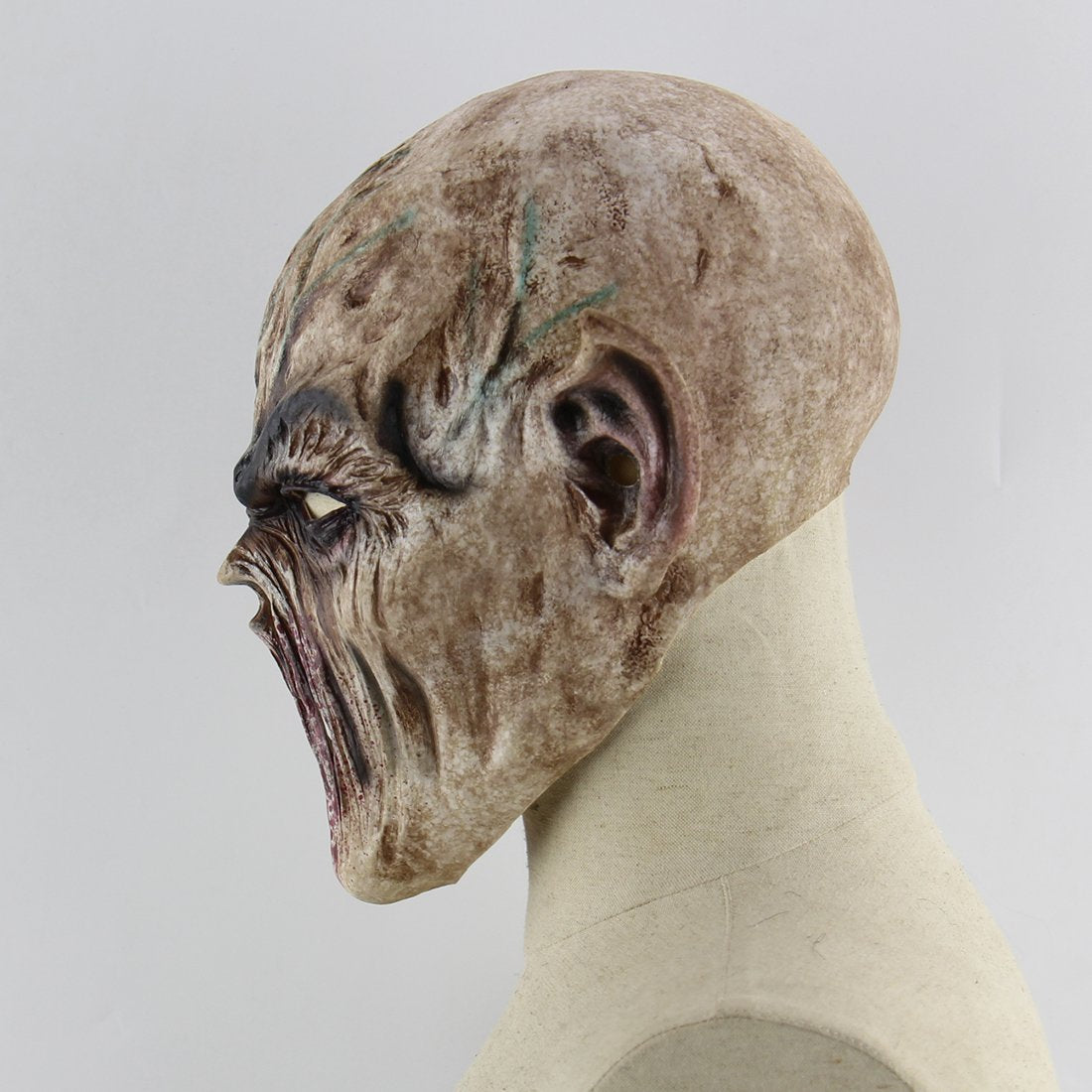 Quligeta Scary Halloween Mask Terror Ghost Devil Mask Dance Party Scary Biochemical Alien Zombie Caps Mask