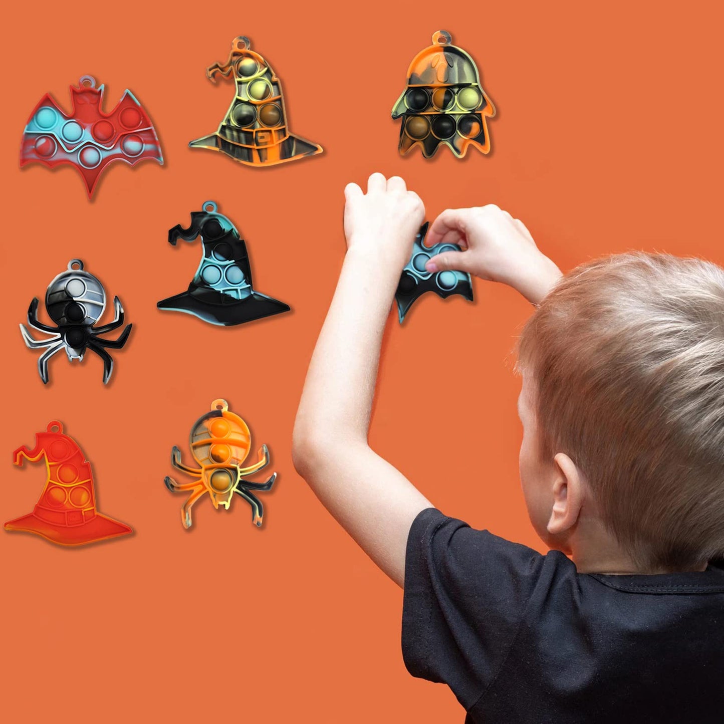 36-Pack Christmas Mini Pop Keychain Fidget Toys, Christmas Day Gifts for Kids Mini Pop Bubble Christmas ,Party Favors Silicone Fidget Keychain Fidget Toy