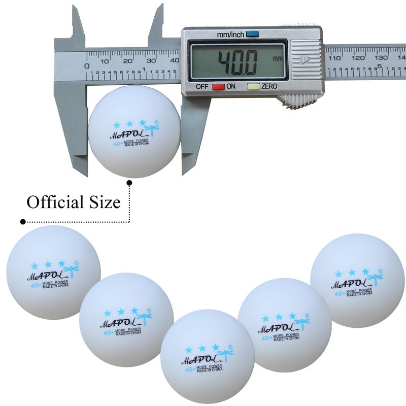 MAPOL 50 White 3-Star Table Tennis Ball Premium Training Ping Pong Balls