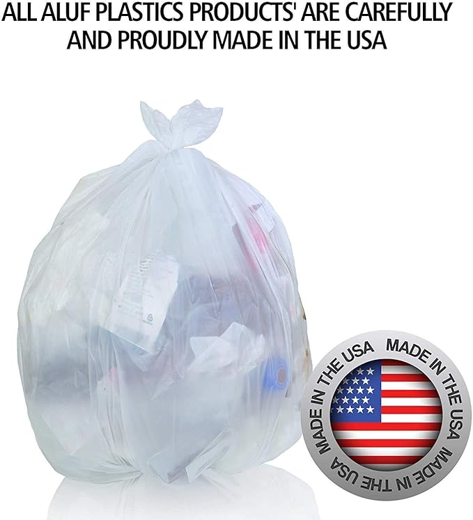 Aluf Plastics SCR-243308C 12-16 Gallon Trash Bags