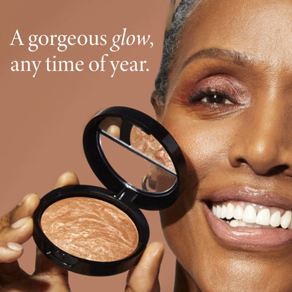 LAURA GELLER NEW YORK Baked Bronze-N-Brighten Bronzer Powder - Medium - Natural Bronze Glow