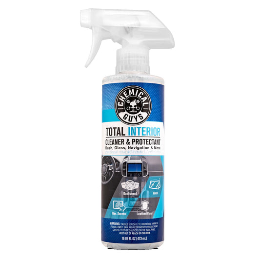 Chemical Guys Total Interior Cleaner & Protectant, Cleans & Protects Leather, Vinyl, Plastic, Rubber & Glass Streak-Free Finish for Cars, Trucks, SUVs, RVs & More - 16 oz