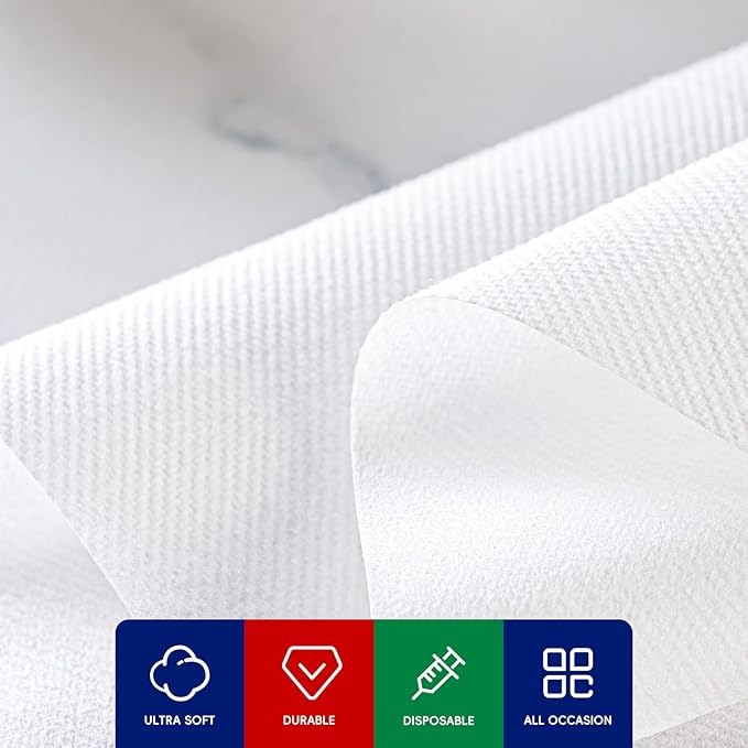 100 Count Disposable Hand Towels, Linen Feel Bathroom Hand Napkins, Soft And