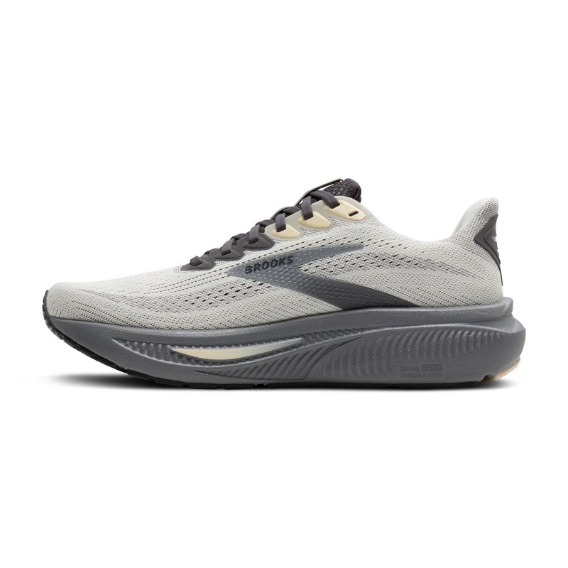 Brooks Men’s Ghost 17 Neutral Running Shoe - Vaporous Grey/Primer/Sand - 7.5 Medium