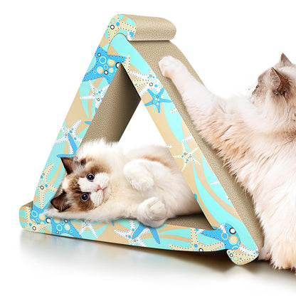 Cat Scratch Pad- 3 in 5 Corrugated Cardboard Cat Scratcher for Indoor Cats, Professional Cat Scratching Board for Adult Cats, Catify Cat Scratcher Pads with Catnip