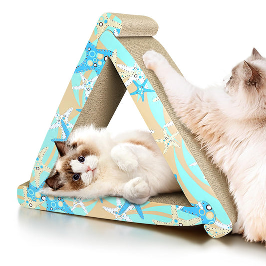 Cat Scratch Pad- 3 in 5 Corrugated Cardboard Cat Scratcher for Indoor Cats, Professional Cat Scratching Board for Adult Cats, Catify Cat Scratcher Pads with Catnip