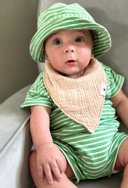 DiaperSquad's 10-Pack Baby Bibs for Drooling and Teething, Bibs for Boys, Baby Girl - Solid Cotton Baby Drool Bibs (Neutral - 100% Muslin)