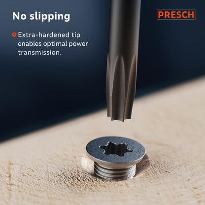 Presch TX Screwdriver Set 6 Pieces - Star Head/Magnetic Screwdriver Set - Professional Tool - T10 to T40 Screw Driver Kit
