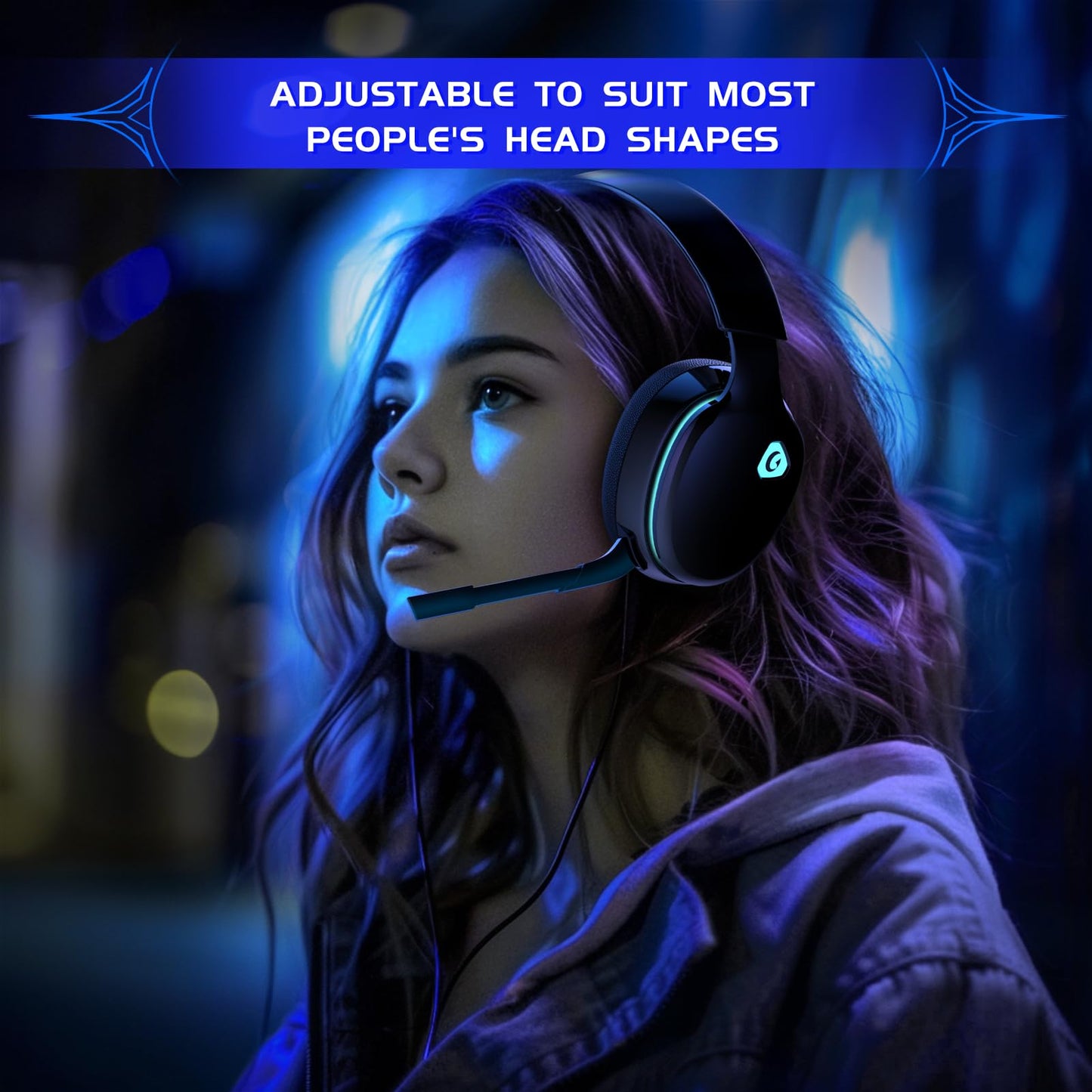 Gvyugke Gaming Headset Wireless 2.4GHz for PS5, PS4 Fortnite/Call of Duty/FPS Gamers, PC, Switch, Bluetooth 5.3 Gaming Headphones with ENC Microphone, Surround Sound, 40+H Battery (Black)