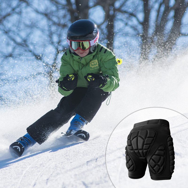 Cienfy 3D Hip Protection Eva Butt Pads Protective Padded Shorts Crash Pad Impact Gear for Skiing Skating Snowboarding Skateboarding (Small)