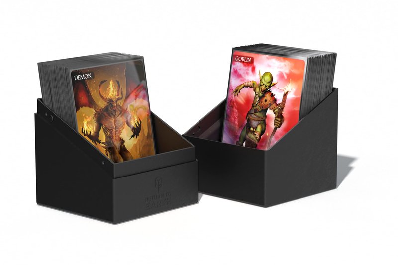 Ultimate Guard RTE Boulder 100+, Deck Case for 100 Double-Sleeved TCG Cards, Black, 97% Renewable, Made in Germany, Secure & Durable Storage