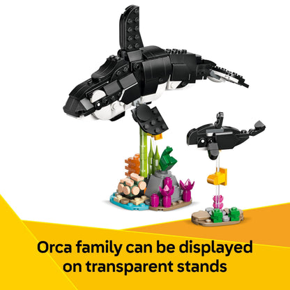 LEGO Creator 3in1 Wild Animals: Panda Family Toy - Transforms into Penguin Figures or Orca Whale Toys - Creative Birthday Gift for 8+ Year Old Girls & Boys - 31165