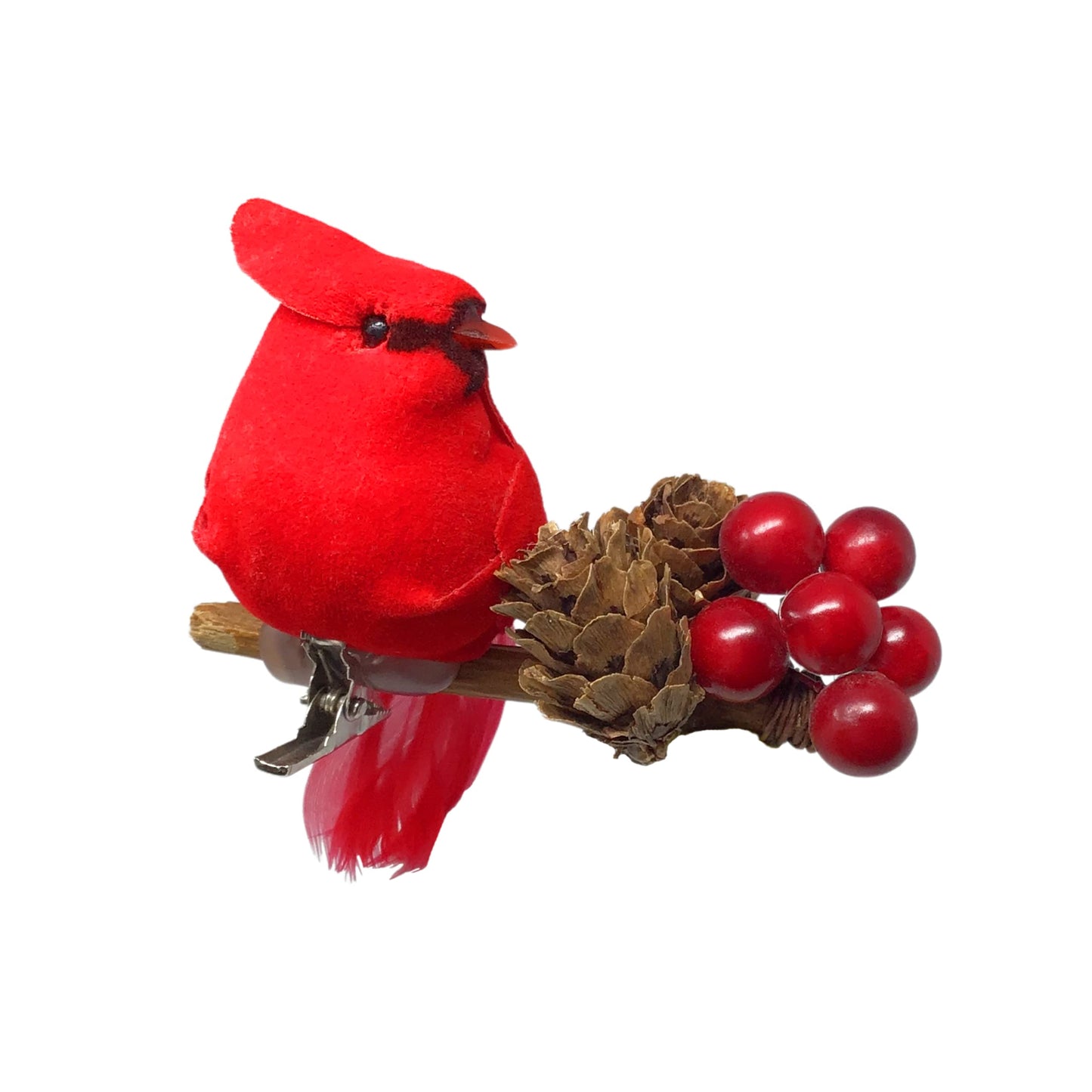 Bird Ornaments - Cardinal Birds with Clips - Set of 6 - Red Cardinals - Ornaments - Craft Accessories - Centerpieces - Christmas DIY Holiday Décor - Each Measures 3.5"