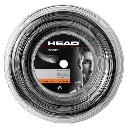 Head Unisex – Adult's Hawk Rolle 200 Tennis String, Black, 16