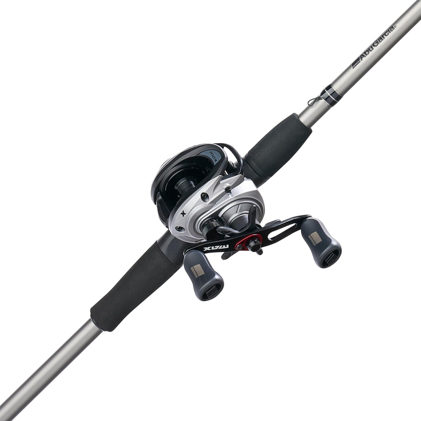 Abu Garcia Max X Baitcast Reel and 6'6" 1-Piece Fishing Rod Combo, Graphite Composite Rod Blank Construction, Split EVA Handles